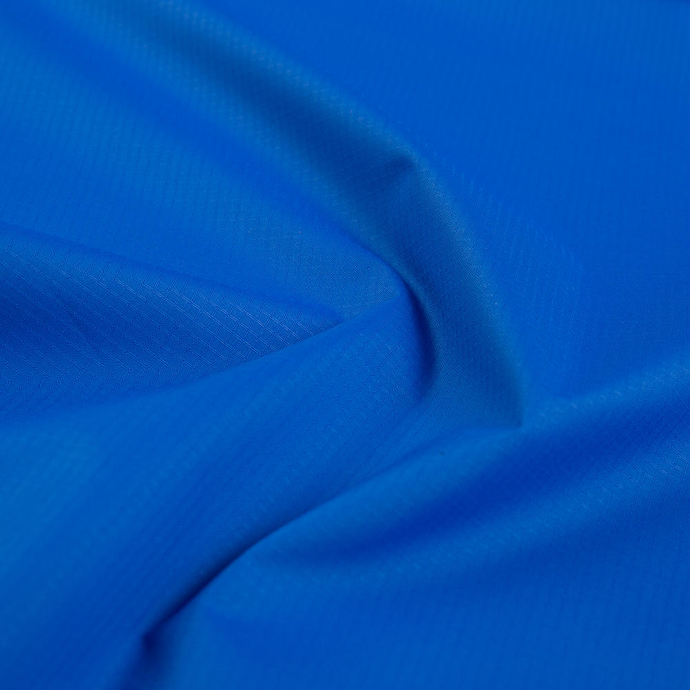 300T ribstop pongee fabric with milky pu coating