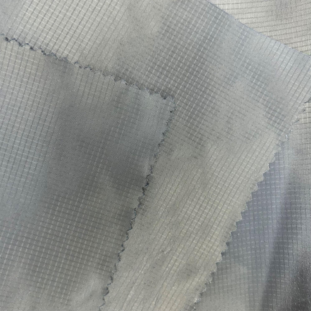 Half recycle polyester 50D 319T 0.2 ribstop fabric